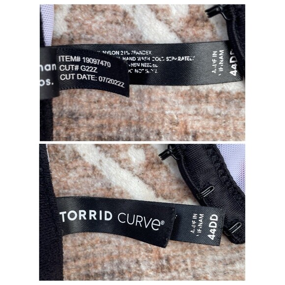 Torrid Curve Dream Wire-Free Push-Up Bra Sz44DD Novelty Polka Dot Cherry Print - Picture 10 of 13